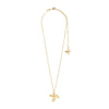 Pilgrim Dream Gold Plated Flower Necklace, Gold