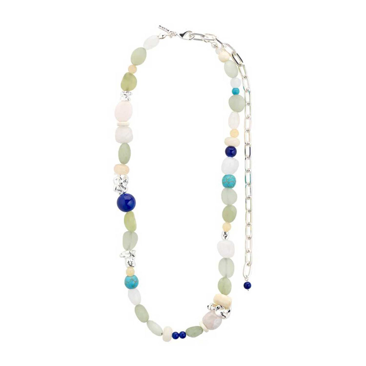 Pilgrim Dream Silver Plated Beaded Necklace, Silver