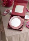 Pip Studio Flower Festival Set/4 Dinner Plates, Dark Pink
