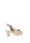 Pitillos Sling Back Low Heeled Shoes, Beige & Gold