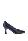 Pitillos Shimmering Mid Heel Court Shoes, Navy