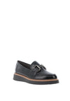 Pitillos Patent Buckle Detail Loafers, Black