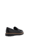 Pitillos Smooth Leather Stud Detail Loafers, Black
