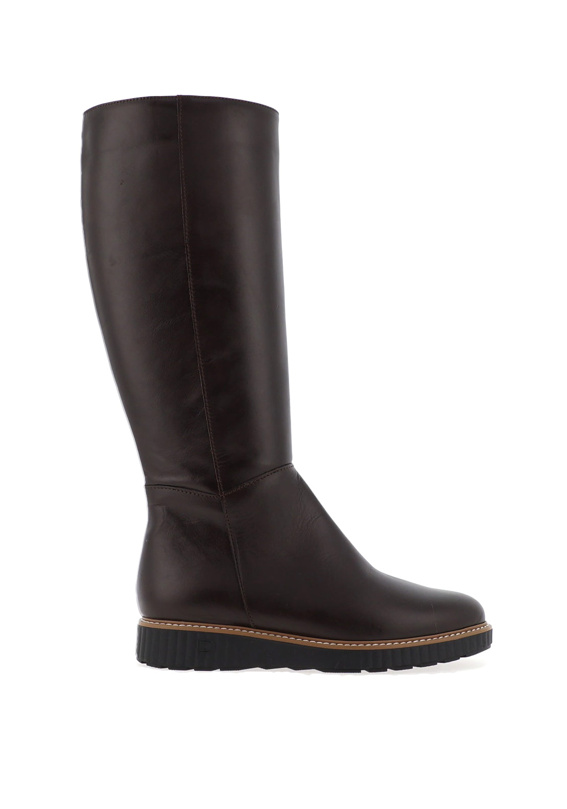 Pitillos Smooth Leather Knee High Boots, Brown