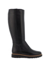 Pitillos Smooth Leather Knee High Boots, Black