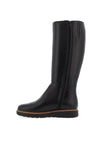 Pitillos Smooth Leather Knee High Boots, Black