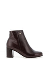 Pitillos Pebbled Leather Round Toe Ankle Boots, Brown