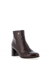 Pitillos Pebbled Leather Round Toe Ankle Boots, Brown