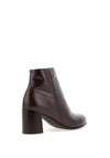 Pitillos Pebbled Leather Round Toe Ankle Boots, Brown
