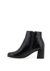 Pitillos Pebbled Leather Round Toe Ankle Boots, Black