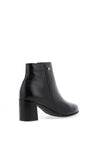 Pitillos Pebbled Leather Round Toe Ankle Boots, Black