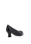 Pitillos Leather Embellished Bow Heeled Shoes, Black