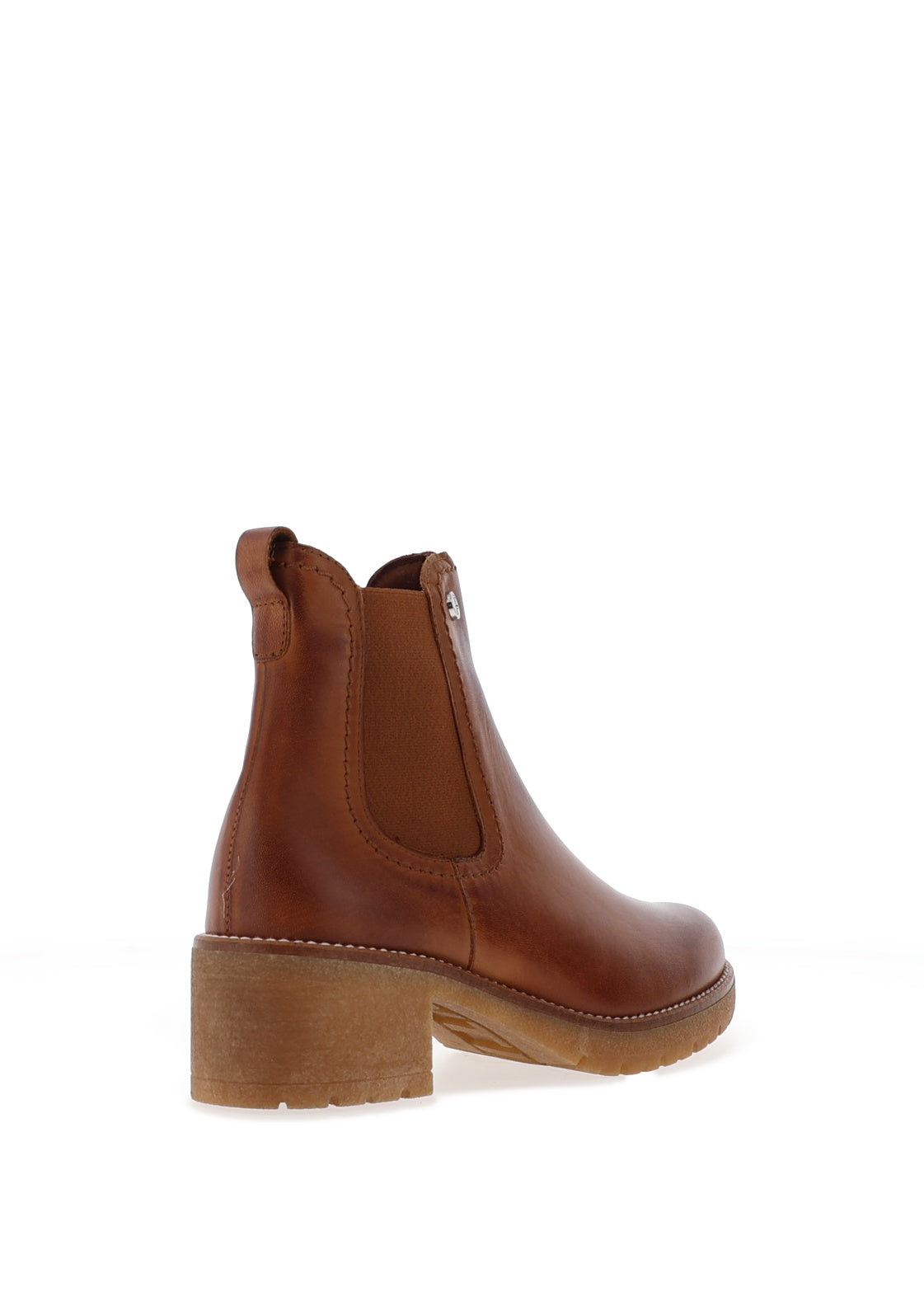Pitillos Distressed Leather Heeled Chelsea Boots, Tan