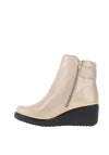Pitillos Patent Buckled Ankle Boots, Beige