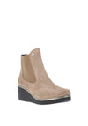 Pitillos Suede Wedge Heel Ankle Boots, Taupe
