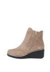 Pitillos Suede Wedge Heel Ankle Boots, Taupe