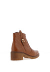 Pitillos Pebbled Leather Western Inspired Ankle Boots, Tan