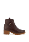 Pitillos Pebbled leather Western Inspired Ankle Boots, Brown