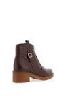 Pitillos Pebbled leather Western Inspired Ankle Boots, Brown