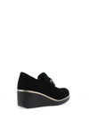 Pitillos Leather Link Platform Loafers, Black