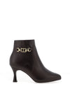 Pitillos Leather High Heeled Ankle Boots, Brown
