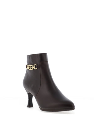Pitillos Leather High Heeled Ankle Boots, Brown