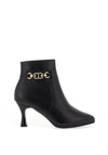 Pitillos Leather High Heeled Ankle Boots, Black