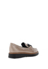 Pitillos Pebbled Leather Chain Loafer, Stone
