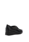 Pitillos Leather Mix Shimmer Wedge Shoe, Black