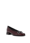 Pitillos Patent Pebbled Leather Heeled Shoe, Burgundy