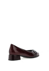 Pitillos Patent Pebbled Leather Heeled Shoe, Burgundy