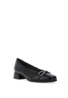 Pitillos Patent Pebbled Leather Heeled Shoe, Black