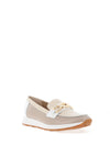 Pitillos Patent Leather Link Loafers, Stone