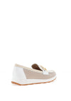 Pitillos Patent Leather Link Loafers, Stone