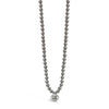 Absolute Pearl Square Crystal Necklace, Grey