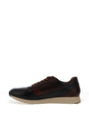 Paul O Donnell by Pod Rainer Leather Trainers, Brown & Navy
