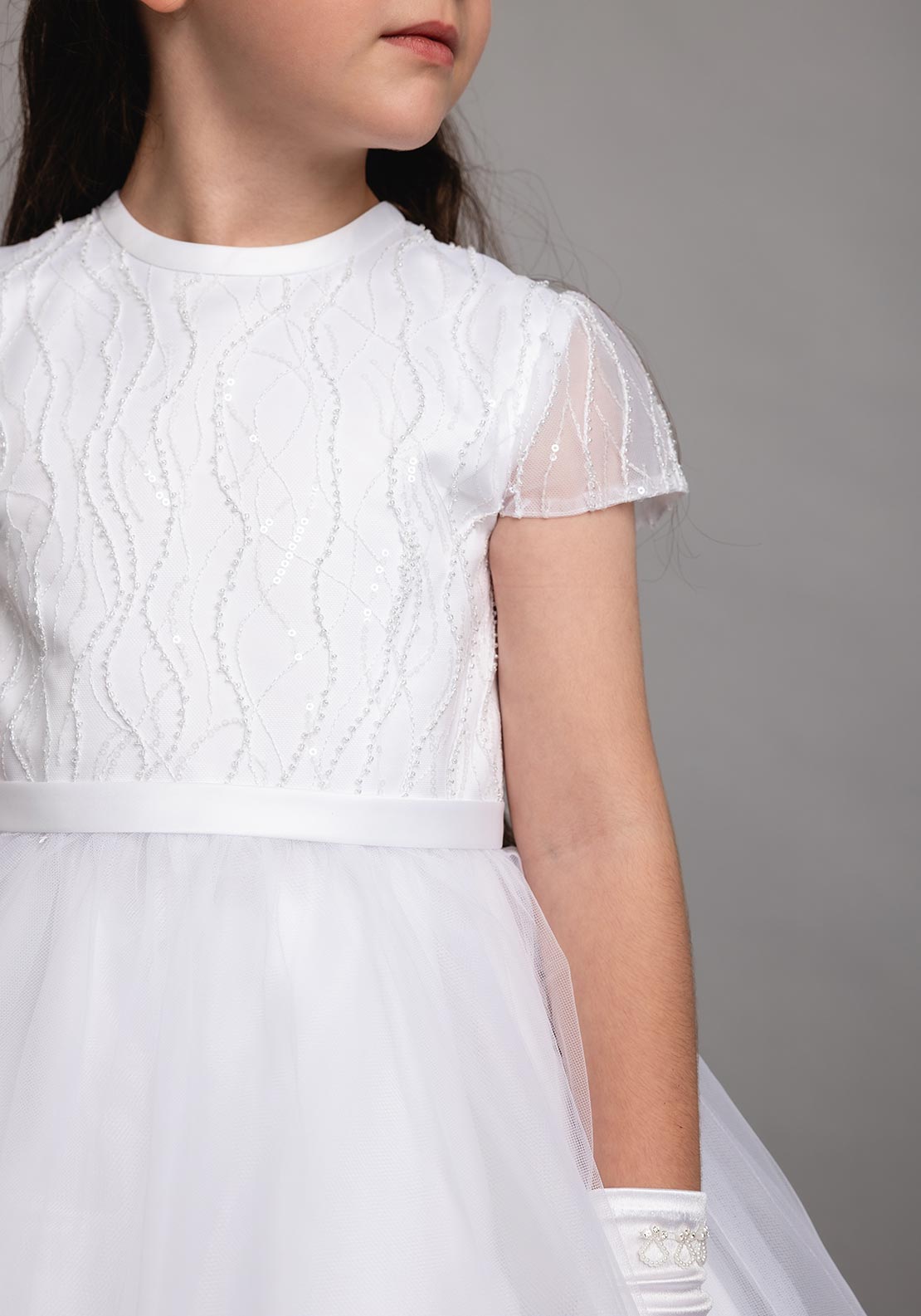 Poinsettia 5218 Communion Dress, White
