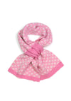 Pom Geometric Flower Print Pull Through Scarf, Pink
