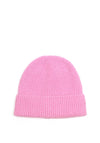 Pom Ribbed Beanie Hat, Pink