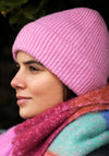 Pom Ribbed Beanie Hat, Pink