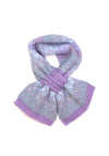 Pom Velvet Diamond Knit Scarf, Lilac