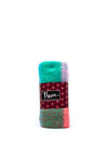 POM Check Scarf, Pink & Blue Multi