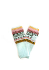 Peace of Mind Multi Pattern Fingerless Gloves, Blue