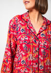POM Botanical Print Luxury Pyjama Set, Pink