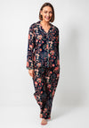 POM Botanical Print Luxury Pyjama Set, Navy