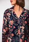 POM Botanical Print Luxury Pyjama Set, Navy