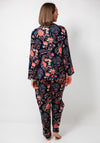 POM Botanical Print Luxury Pyjama Set, Navy