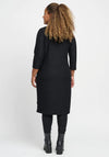 Pont Neuf Textured Knee Length Dress, Black