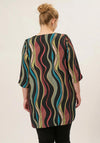 Pont Neuf Brielle Wavy Pattern Tunic Top, Multi