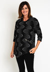 Pont Neuf Rosalina Abstract Print Sweater, Black